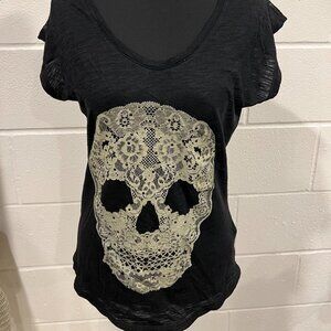 Express X-Small Sheer Sleeve Top – Elegant & Chic